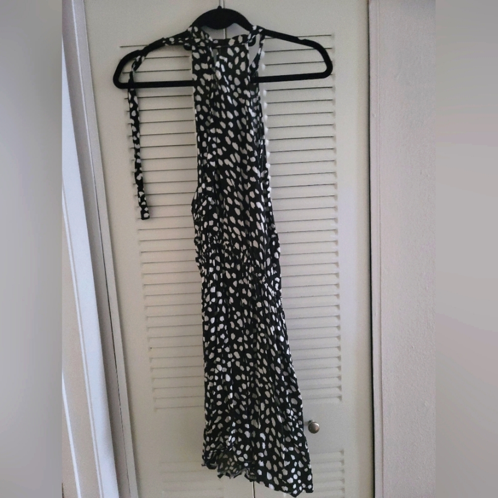Polka dot halter dress